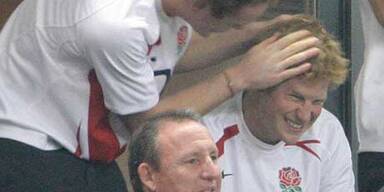 So feierte Prinz Harry Rugby-Sieg Englands