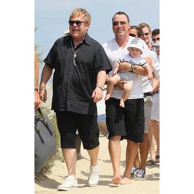Elton John & David Furnish: Mit Baby in St. Tropez