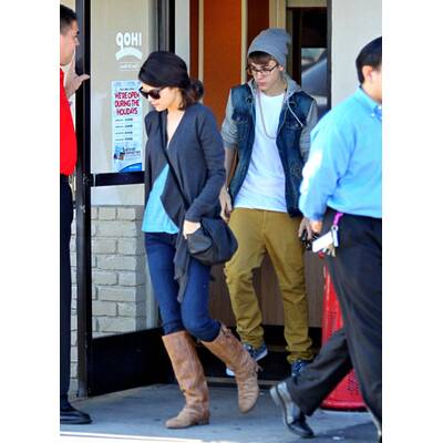 Selena und Justin gingen verliebt Frühstücken