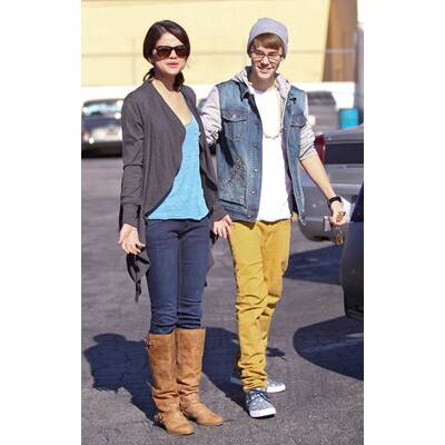 Selena und Justin gingen verliebt Frühstücken