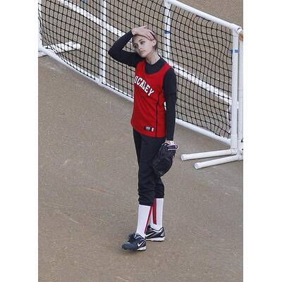 Paris Jackson am Spielfeld