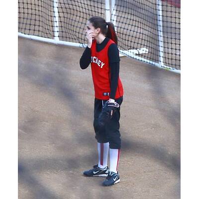 Paris Jackson am Spielfeld