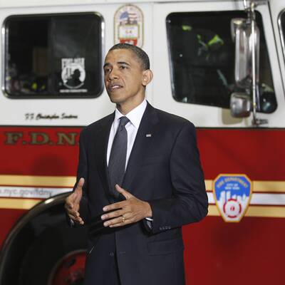 Obamas Auftritt am Ground Zero