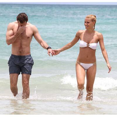 So verliebt sind Belle Michelle und ihr Tomaso Trussardi. 