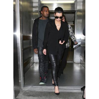 Stars in Leder-Leggings