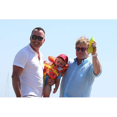 Elton John & David Furnish: Familien-Urlaum in St. Tropez