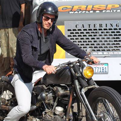 David Beckham: Motorrad-Ausfahrt