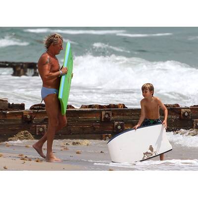 Rod Stewart: Fit im Urlaub