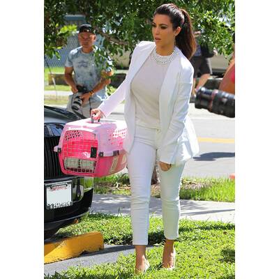 Kim Kardashian benutzt Kätzchen als Accessoire