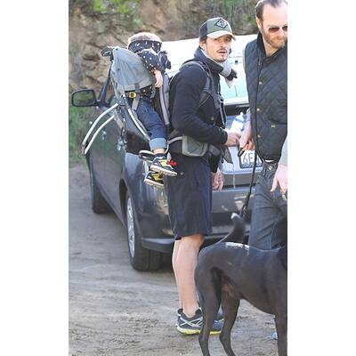 Orlando Bloom: Wandertag mit Sohn Flynn