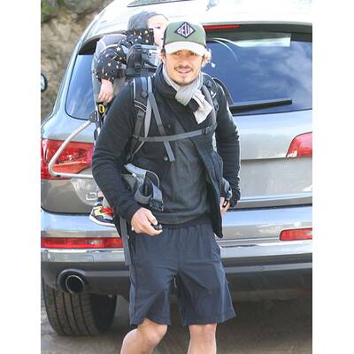 Orlando Bloom: Wandertag mit Sohn Flynn