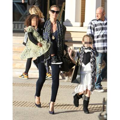 Heidi Klum mit Töchtern Lou und Leni 