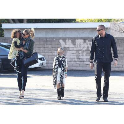 Heidi Klum mit Töchtern Lou und Leni 