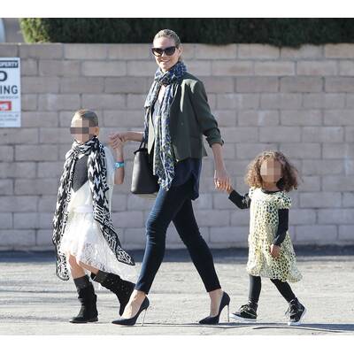 Heidi Klum mit Töchtern Lou und Leni 