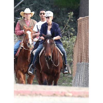 Justin Bieber geht Reiten