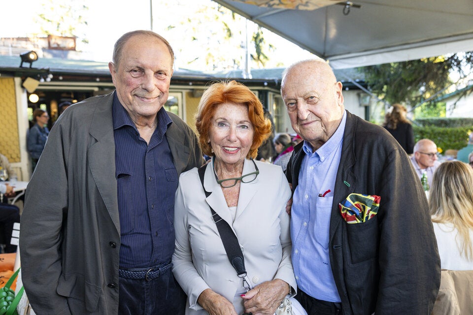 Christian Ludwig Attersee mit Inge und Purzl Klingohr