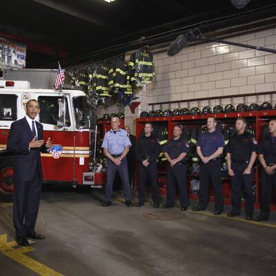 Obamas Auftritt am Ground Zero