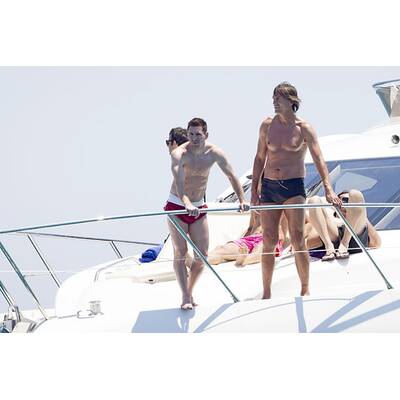 Lionel Messi, Cesc Fàbregas mit Familie auf Urlaub