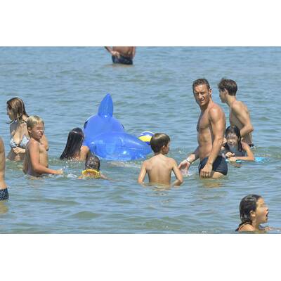 Fußball-Star Totti am Strand von Sabaudia