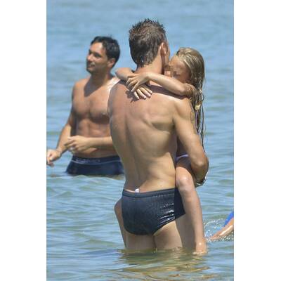 Fußball-Star Totti am Strand von Sabaudia