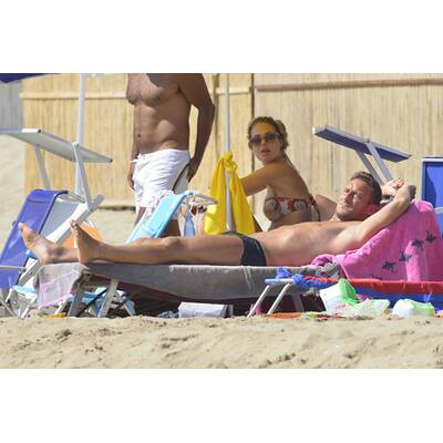 Fußball-Star Totti am Strand von Sabaudia