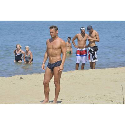 Fußball-Star Totti am Strand von Sabaudia