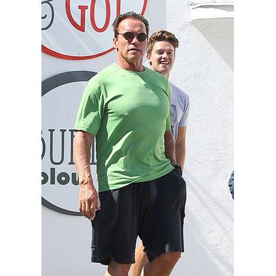 Patrick & Arnold Schwarzenegger genießen Vater-Sohn-Zeit