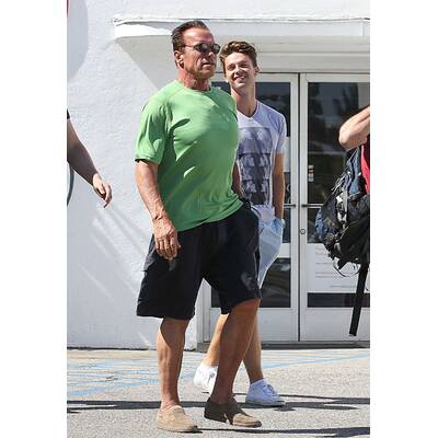 Patrick & Arnold Schwarzenegger genießen Vater-Sohn-Zeit