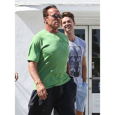 Patrick & Arnold Schwarzenegger genießen Vater-Sohn-Zeit