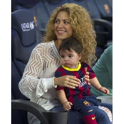 Shakira mit Sohn Milan bei Fußball-Match