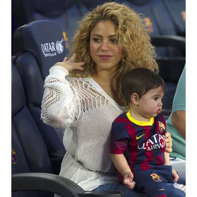 Shakira mit Sohn Milan bei Fußball-Match