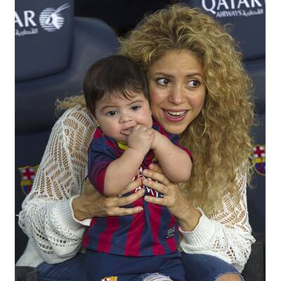 Shakira mit Sohn Milan bei Fußball-Match