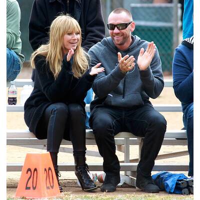 Heidi Klum mit Martin Kristen am Fußballplatz