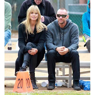 Heidi Klum mit Martin Kristen am Fußballplatz