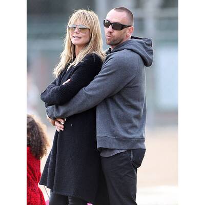 Heidi Klum mit Martin Kristen am Fußballplatz