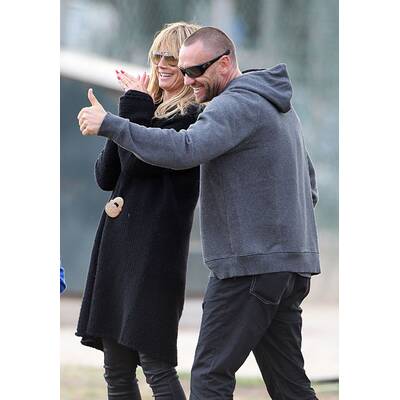 Heidi Klum mit Martin Kristen am Fußballplatz