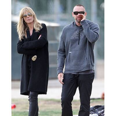 Heidi Klum mit Martin Kristen am Fußballplatz