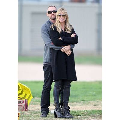 Heidi Klum mit Martin Kristen am Fußballplatz