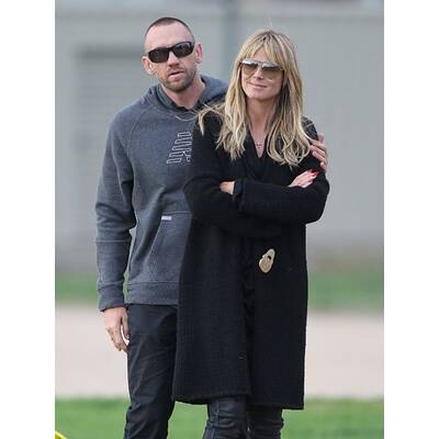 Heidi Klum mit Martin Kristen am Fußballplatz