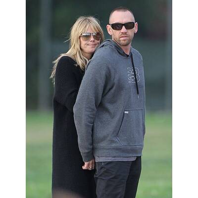Heidi Klum mit Martin Kristen am Fußballplatz