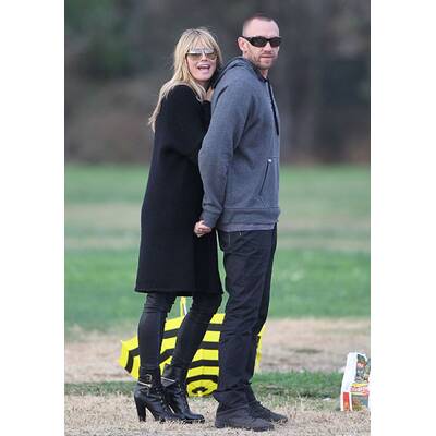 Heidi Klum mit Martin Kristen am Fußballplatz