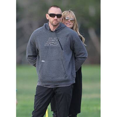 Heidi Klum mit Martin Kristen am Fußballplatz