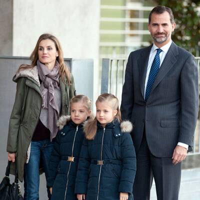 Prinzessin Leonor und Prinzessin Sofia zu Besuch beim Opa