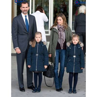 Prinzessin Leonor und Prinzessin Sofia zu Besuch beim Opa