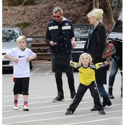 Gwen Stefani unterwegs mit ihrer Familie