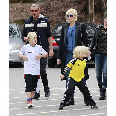 Gwen Stefani unterwegs mit ihrer Familie