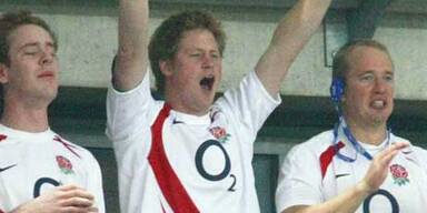 So feierte Prinz Harry Rugby-Sieg Englands