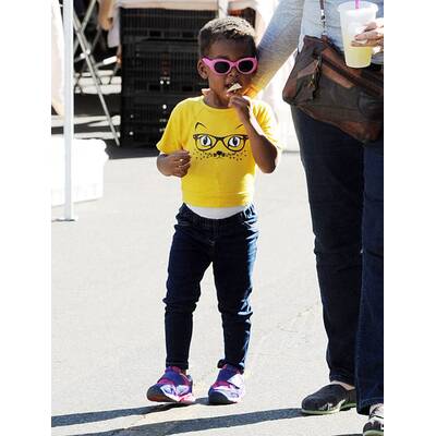 Kristin Davis mit Tochter am Farmer's Market