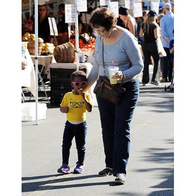 Kristin Davis mit Tochter am Farmer's Market