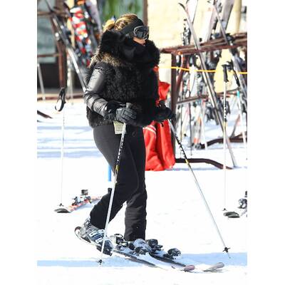 Kim Kardashian im Skiurlaub